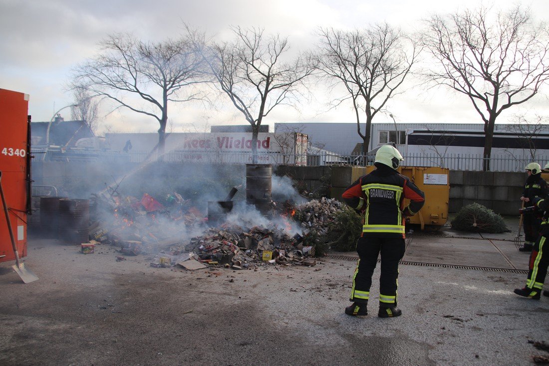 Brand op gemeentewerf Katwijk